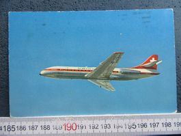 SWISSAIR CARAVELLE FLUGZEUG JET AK MADE IN SWITZERLAND
