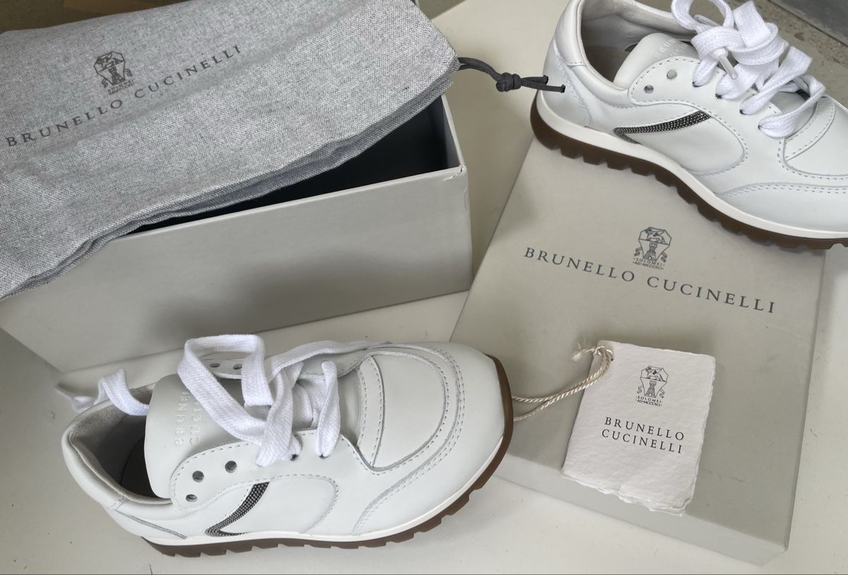 Brunello Cucinelli Chaussures hommes: Baskets Brunello Cucinelli blanches cuir neuves taille 27 – Neuf avec emballage d'origine à Geneve par fai_fz22 4