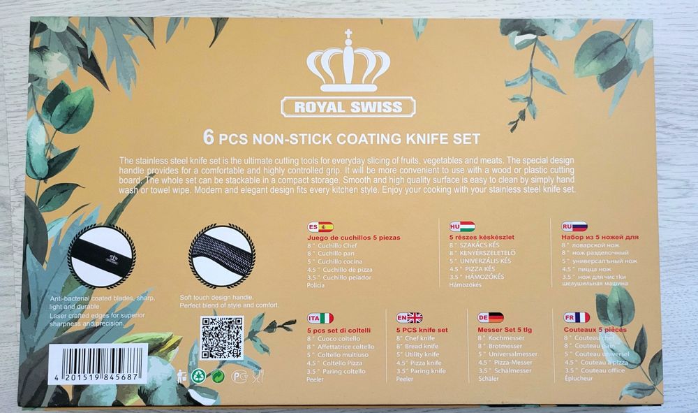 Royal Swiss Lot de 6 couteaux 5