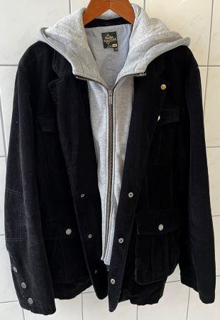 WE Premium Jacke Blazer mit Hoddie integriert schwarz XXL