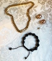 Modeschmuck Set: Collier, Armband , Hinterohr-Steckperlen