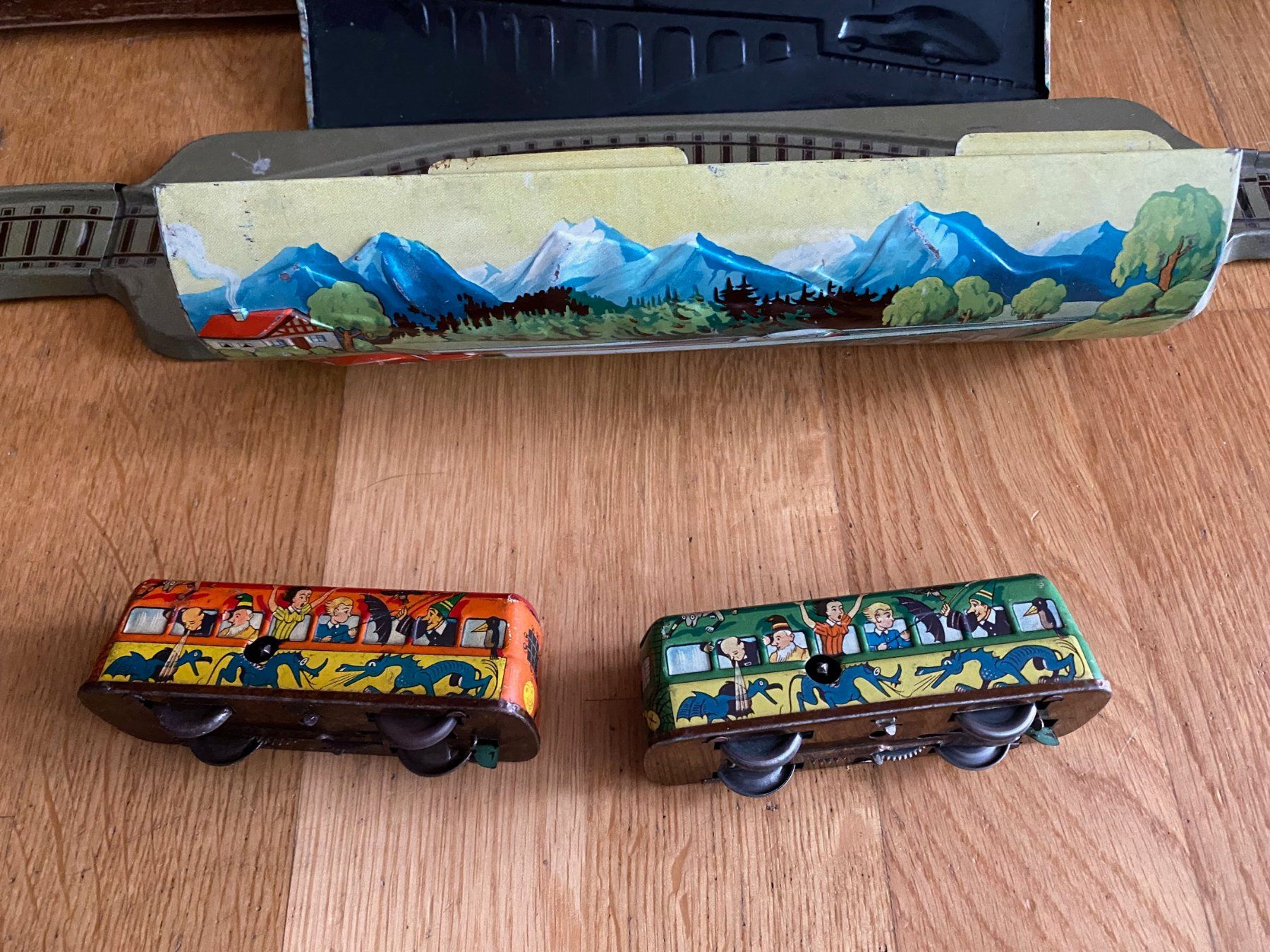 Technofix Spielzeuge: Technofix Nr. 246 Geisterbahn Ghost train 1950 + 2 Autos i.O – Gebraucht aus Kerzers von tisyayasuBE 4