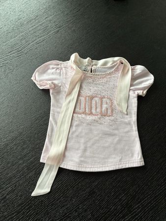 Baby Dior Shirt, Grösse 2A, Rosa mit Schleife