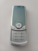 Samsung Slider Handy silber-gruen gebraucht