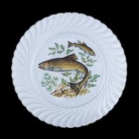 ASSIETTE DE DÉCORATION “Truites”