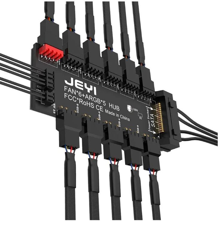 Contrôleur ARGB 5V 3 Broches Avec Télécommande - Alimentation SATA, Splitter 1 à 4