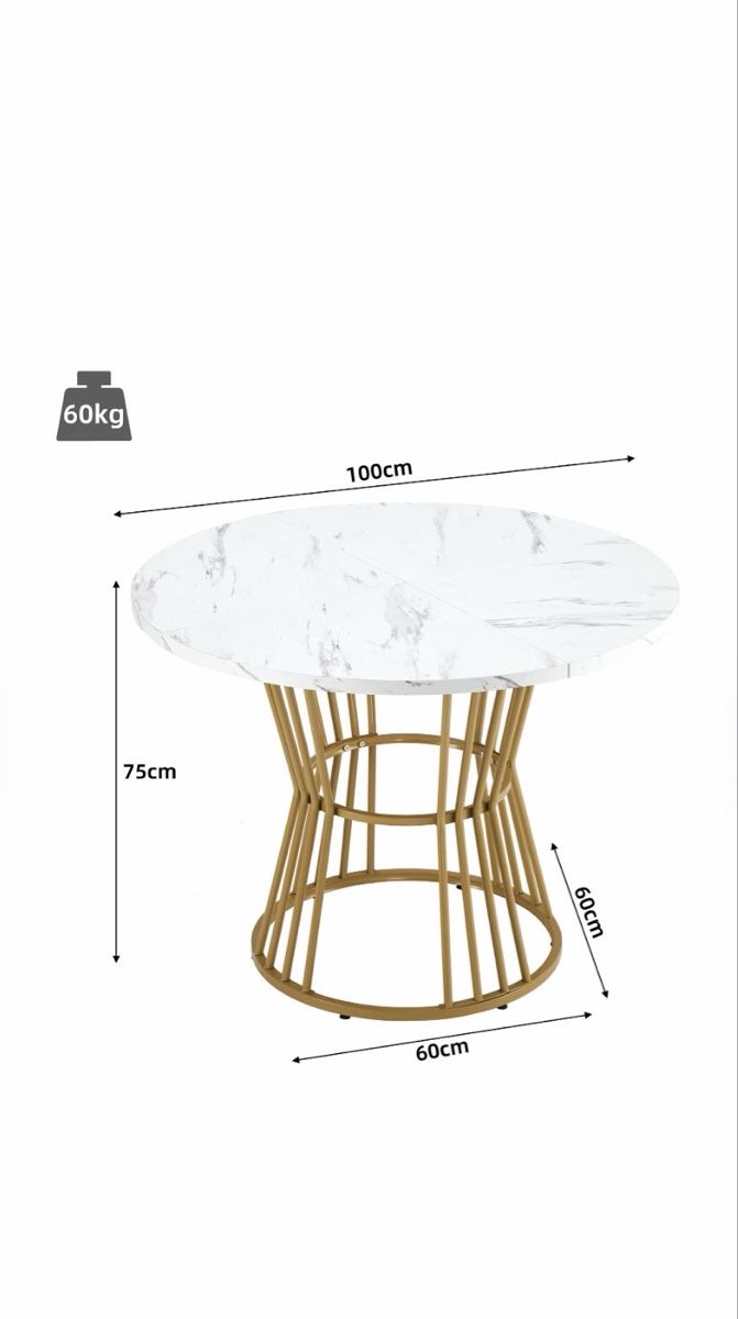 Tavoli: NEU Marmortisch Rund – Nuovo e nell'imballaggio originale da bonstetten venduto da Morellee 2