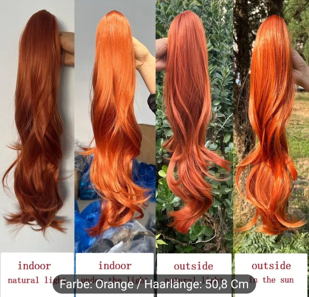 Accessori per capelli: 1 Extensions/Haarteil, ca. 50.8 cm, kupfer / orange – Nuovo e nell'imballaggio originale da Baden venduto da rocket85 2