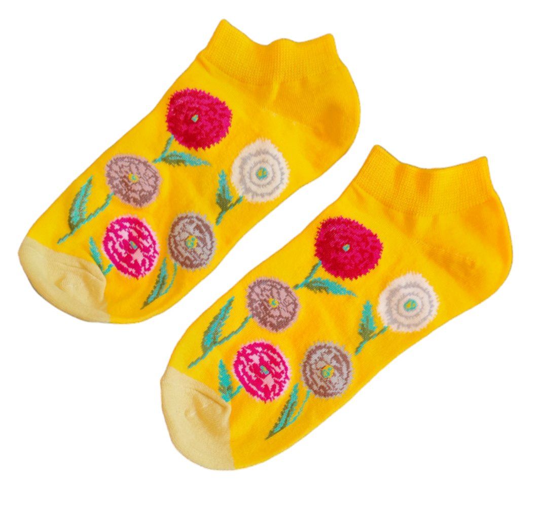 Calze: Sneaker-Socken Blumen / Flowers – Nuovo e nell'imballaggio originale da Zürich venduto da amysmith 1