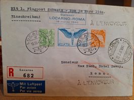 Swissair Locarno - Roma 18.3.1940 