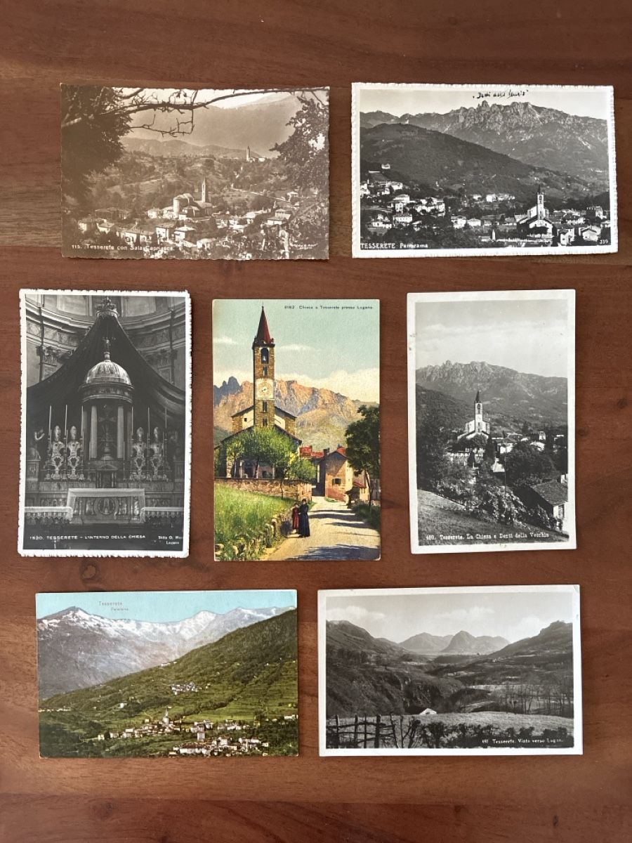 Cartoline postali: 18 Ansichtskarten Schweiz von Tesserete TI – Usato da Oftringen venduto da Cla.vD.74 2