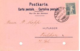 Postkarte - Perfin Dottikon 1920