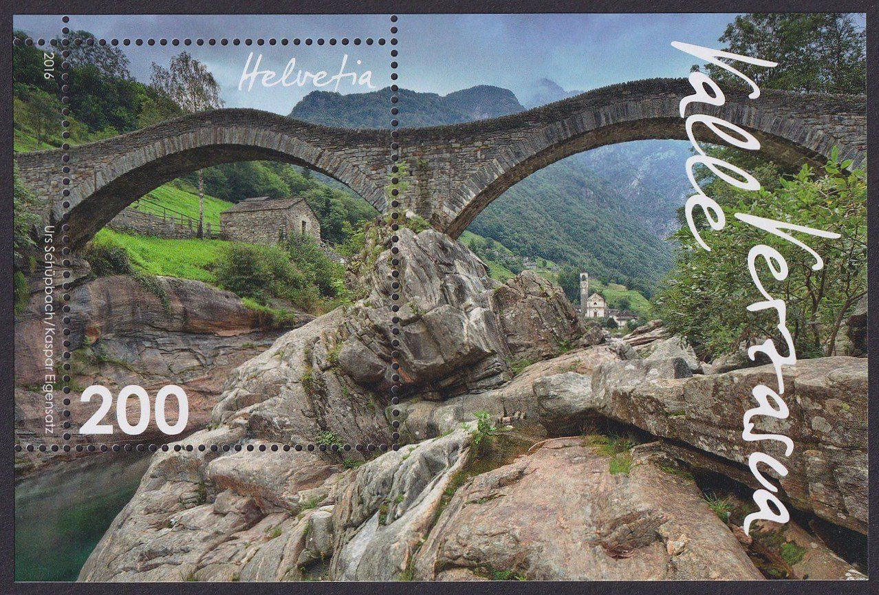 Tutti i francobolli: 2016, Valle Verzasca Block Nr. 1608 postfrisch ** – Nuovo (secondo la descrizione) da Ebikon venduto da SilvioFreund