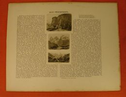 JUNGFRAU, STAHLSTICH 1856, 2 BLÄTTER