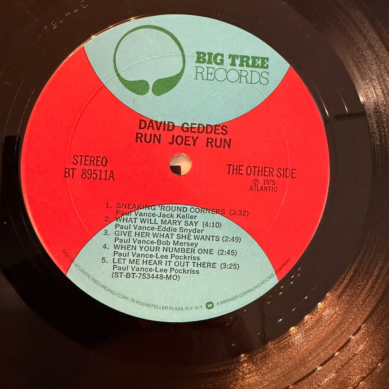 Dischi in vinile: DAVID GETHES - RUN JOEY RUN – Usato da Zürich venduto da fehlton 3