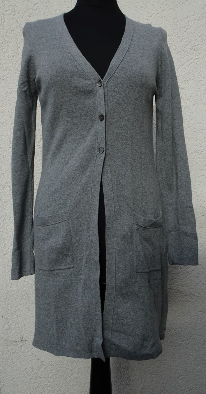 Repeat Giacche: Repeat Strickjacke lang grau Gr. S 38 – Usato da Winterthur venduto da blumeblau77