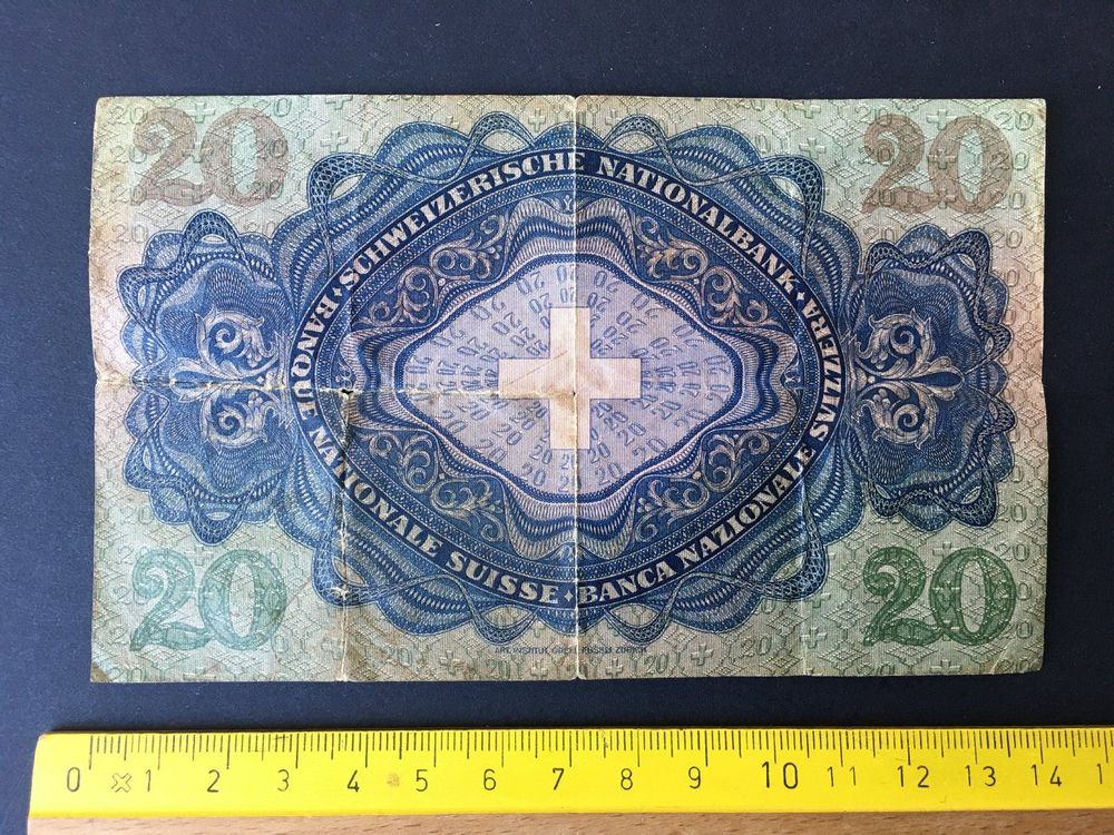 20 Fr. Note Heinrich Pestalozzi – 1950 (Gebraucht) in Weinfelden für ...