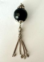 Anhänger Onix / Silber von Joia (9.5cm)