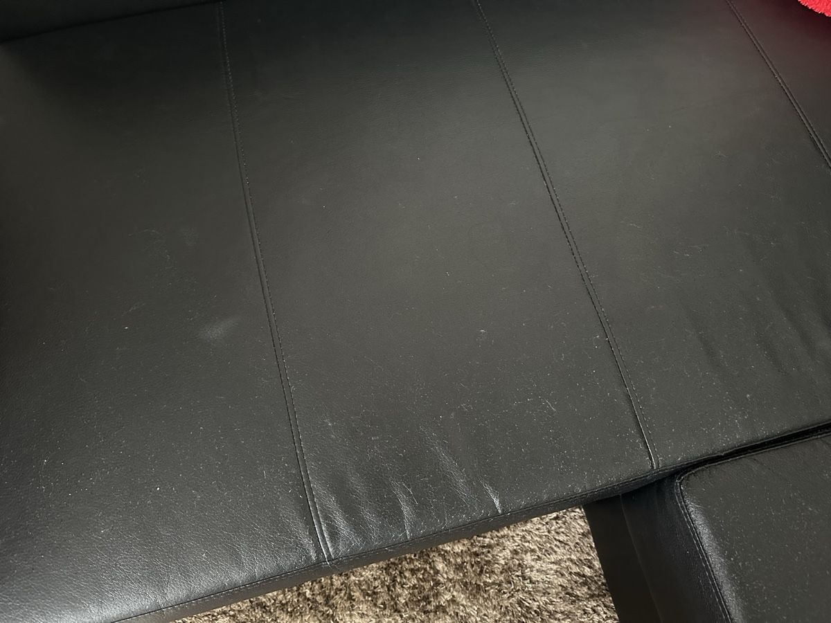 Ikea Sofas: Ecksofa schwarz Kunstleder mit Bettfunktion Stauraum – Gebraucht aus Pratteln von milisandra 2