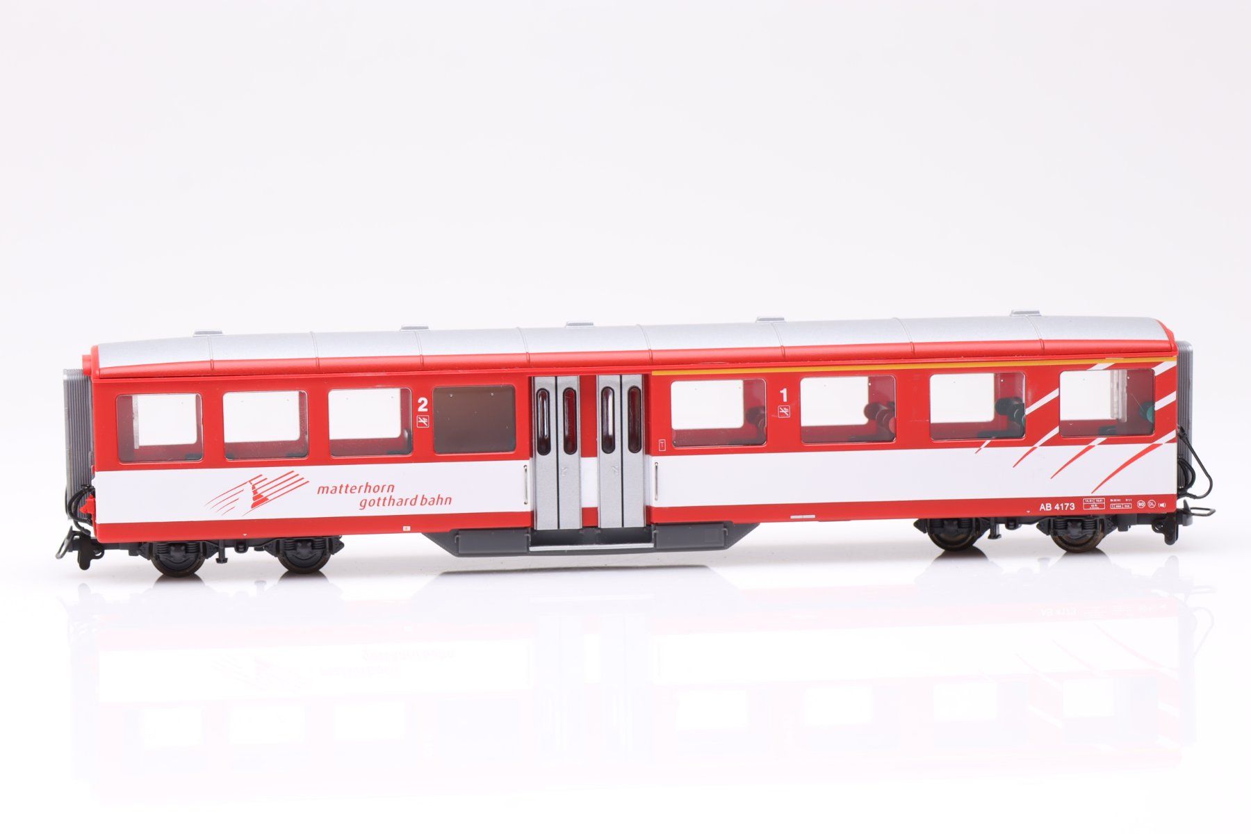 Bemo Modellini di ferrovie: Bemo MGB AB 4173 Mitteleinstiegwagen DC, H0m – Usato da Ried (Muotathal) venduto da Modellbahn.swiss 2