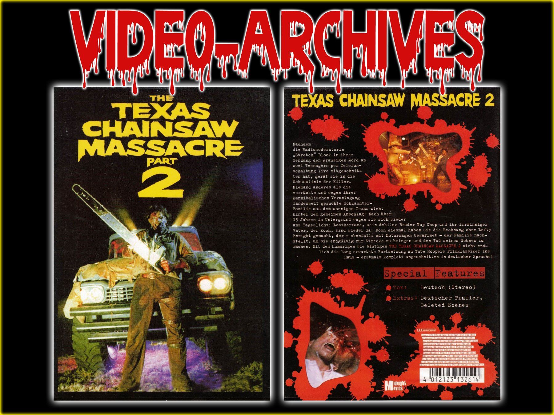 Tutti i DVDs: Texas Chainsaw Massacre 2 / uncut / Dennis Hopper – Usato da Füllinsdorf venduto da VIDEO-ARCHIVES