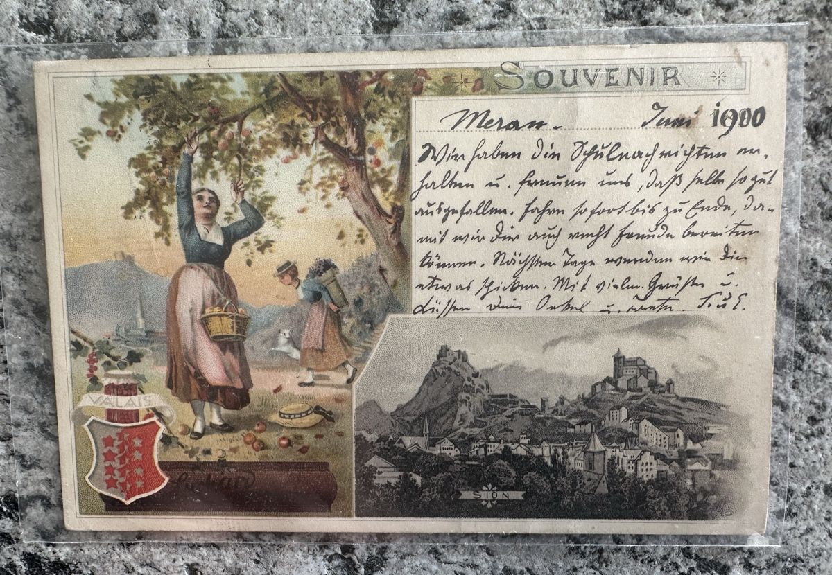 Cartoline postali: Litho Sion, Suchard - Karte 1900 – Usato da Wettingen venduto da Phibras