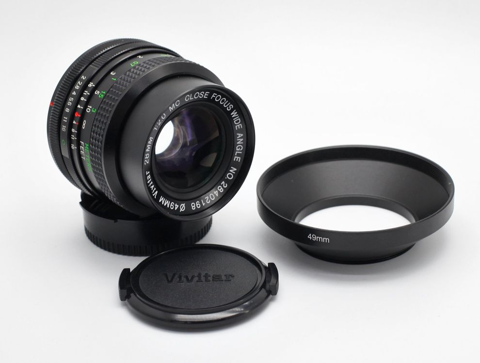 Vivitar MC 28mm f2 Close Focus Wide Angel f. Canon FD