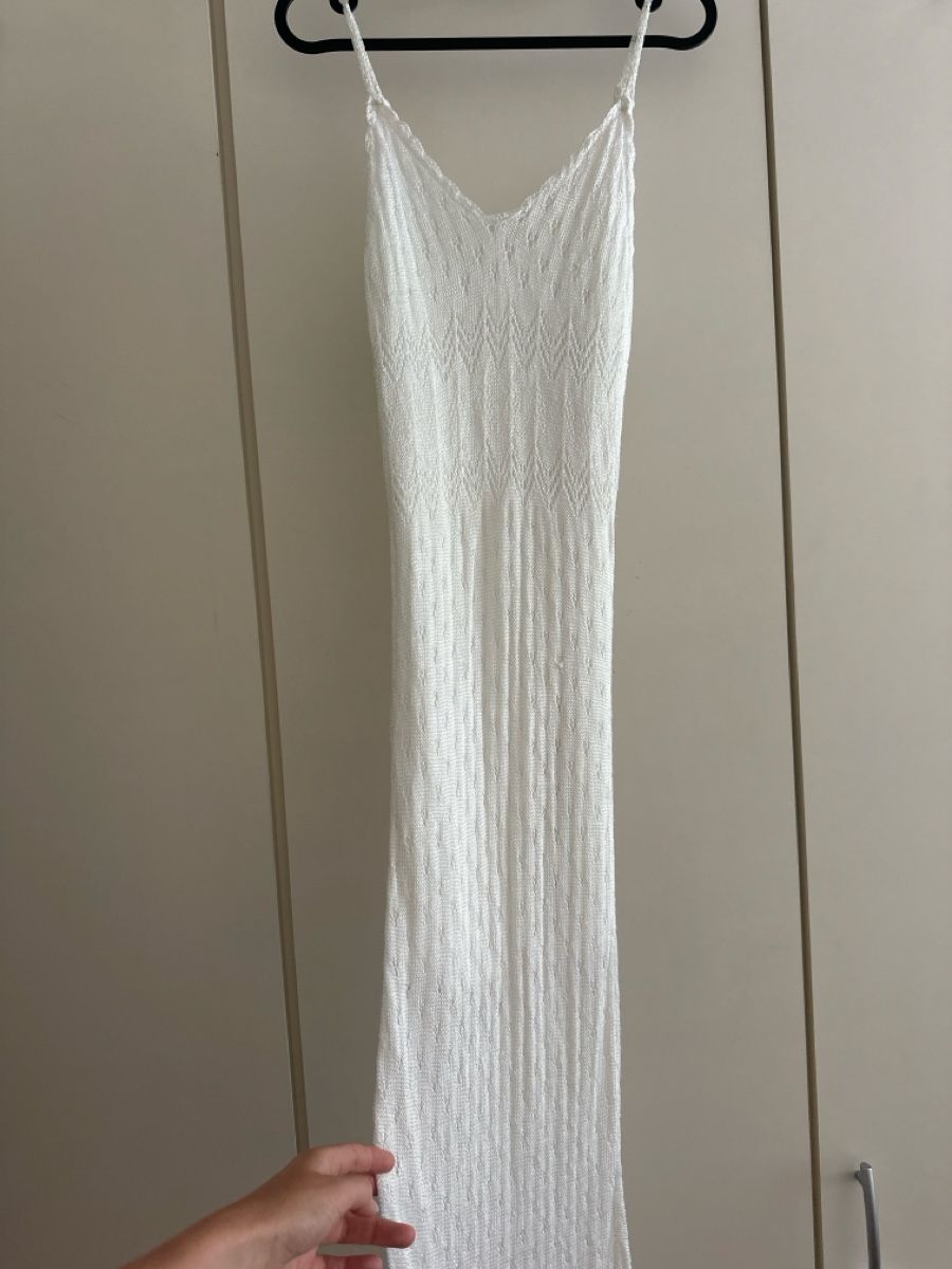 Vestiti: Strickkleid weiss Grösse S gehäkelt – Usato da Zug venduto da a.marryl 2