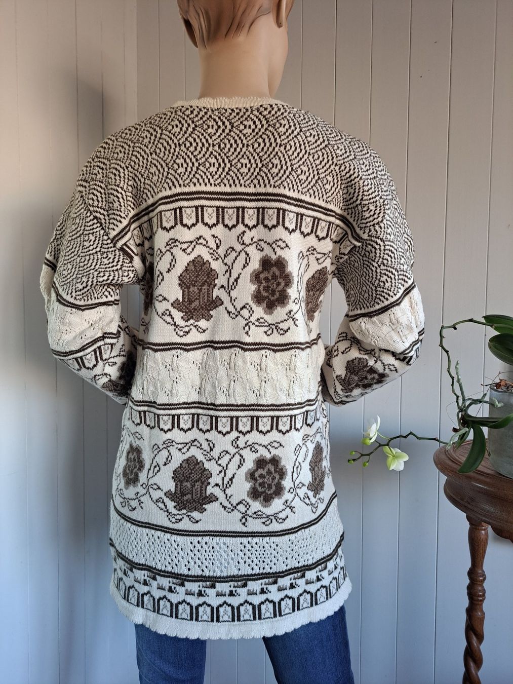 Pullover & Sweatshirts: Longpulli Pullover Pulli Landhaus Kitsch Strickpullover – Gebraucht aus Mollis von Fauchi99 3