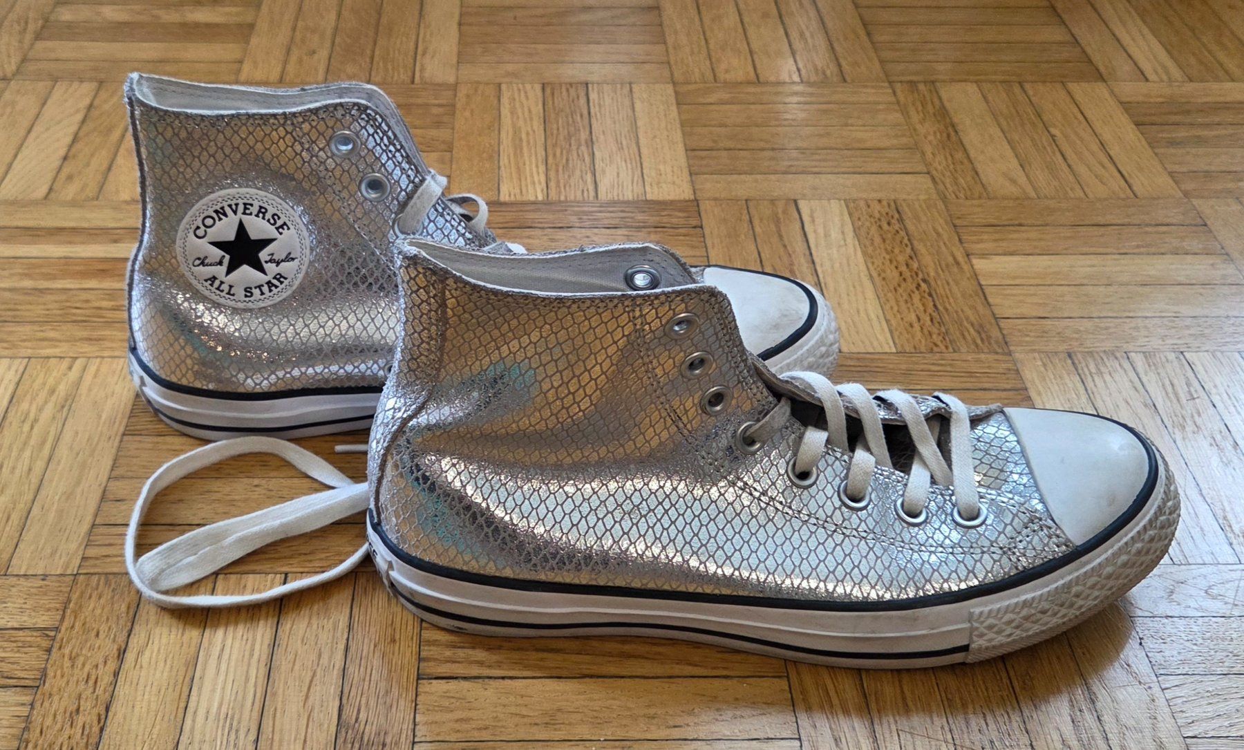 Converse Damenschuhe: Converse All Star Chucks Silber – Gebraucht aus Brüttisellen von ruebli-fan13 2