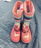 Gummistiefel Kinder Pink mit Einhorn Motiv gebraucht
