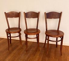 Set aus 3 Bistro-Stühlen, Fischel Austria, circa 1900–1915