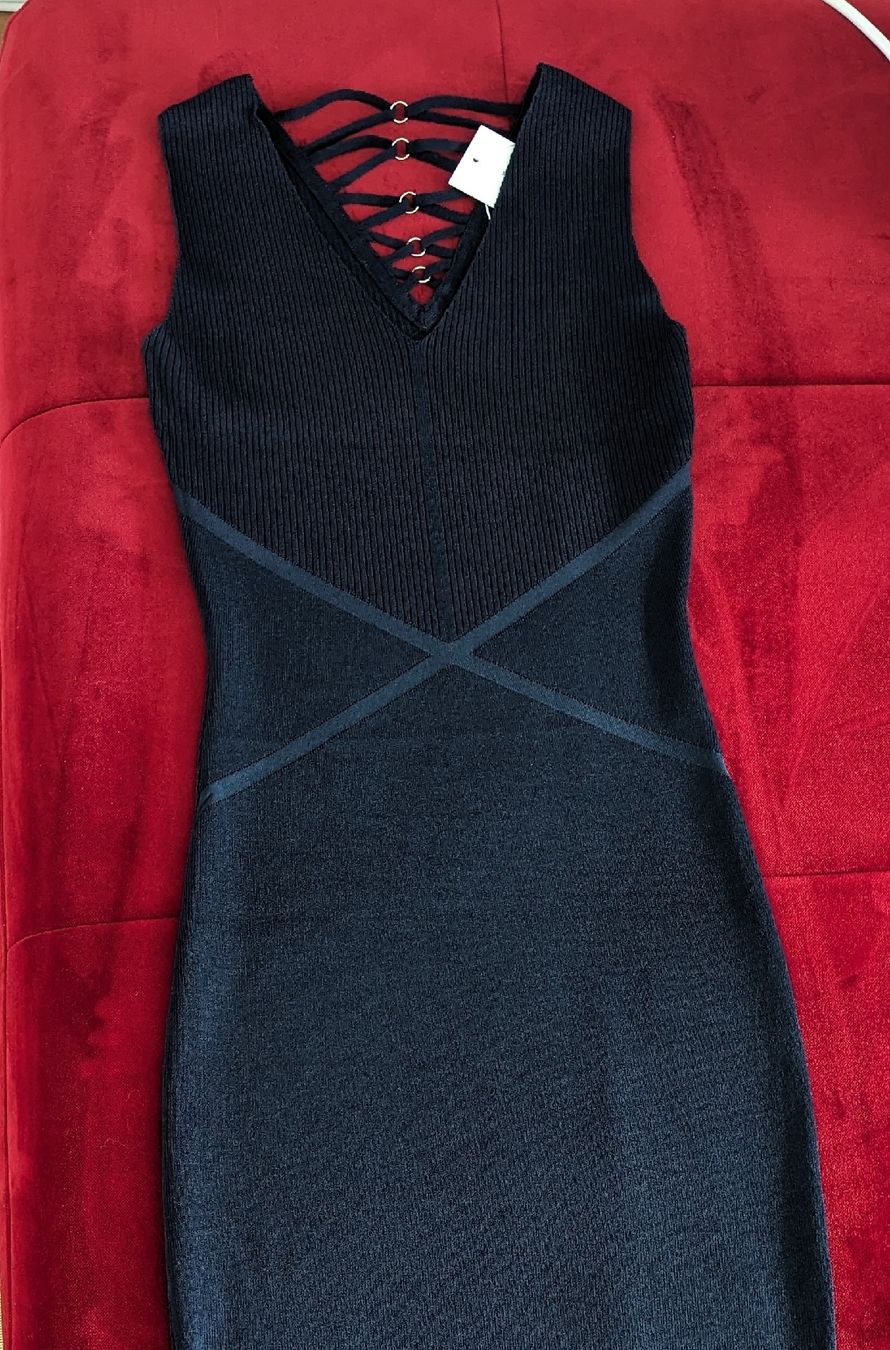 Vestiti: Neu! Elegantes Dunkelblaues Kleid. – Nuovo e nell'imballaggio originale da Winterthur venduto da losa_p966 3