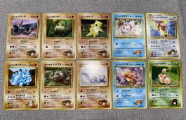Lot de 10 Cartes Pokémon Vintage – Pocket Monsters Gym 1998 