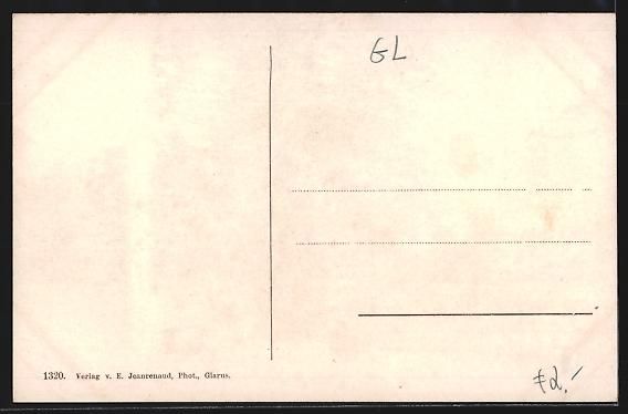 Cartoline postali: Glarus, Ortspartie mit Kirche und Gebirg – Usato da Berlin venduto da bartko-reher 1
