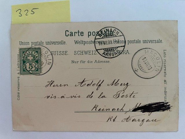 Cartoline postali: Alte Ansichtskarte Maiwein von 1899 – Usato da Niederwil AG venduto da dahu75 1