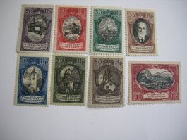 LIECHTENSTEIN - Nr. 53 -60 Satz, Postfrisch, 1921 MIT ATTEST