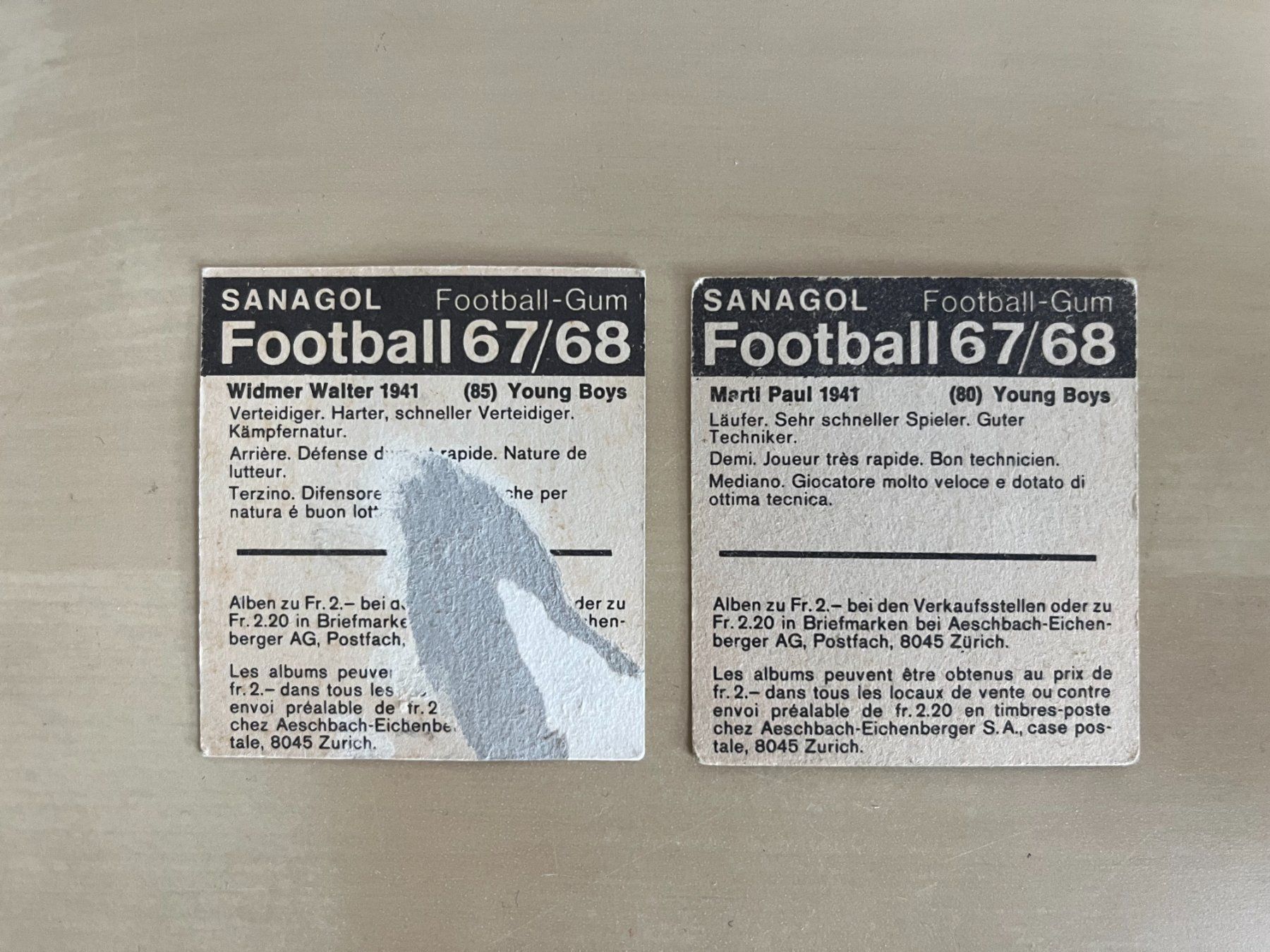 Carte collezionabili: Sanagol Football-Gum – Usato da Winterthur venduto da rab_df86 1