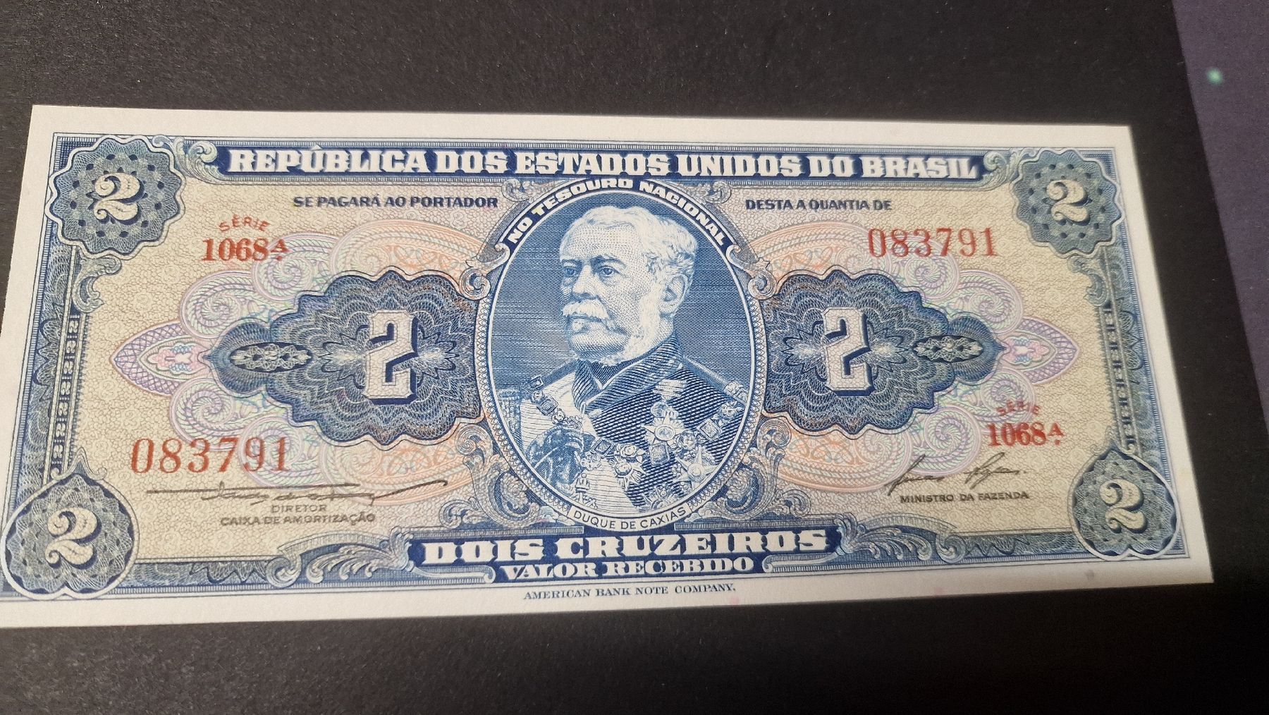 Banconote: Banknote Brasil 1958 NEU – Nuovo e nell'imballaggio originale da Herisau venduto da Antiques.AR