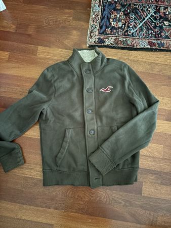 Jacke Hollister L Olive flauschig