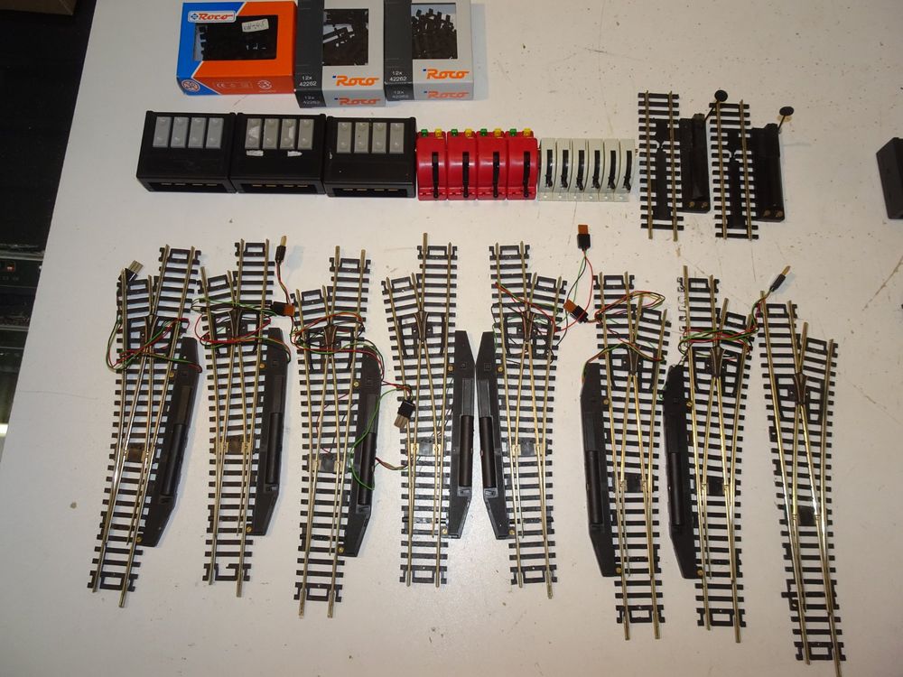 8 Roco Weichen Gleis Schienen Set Schalter HO Set 2 (Gebraucht) in ...