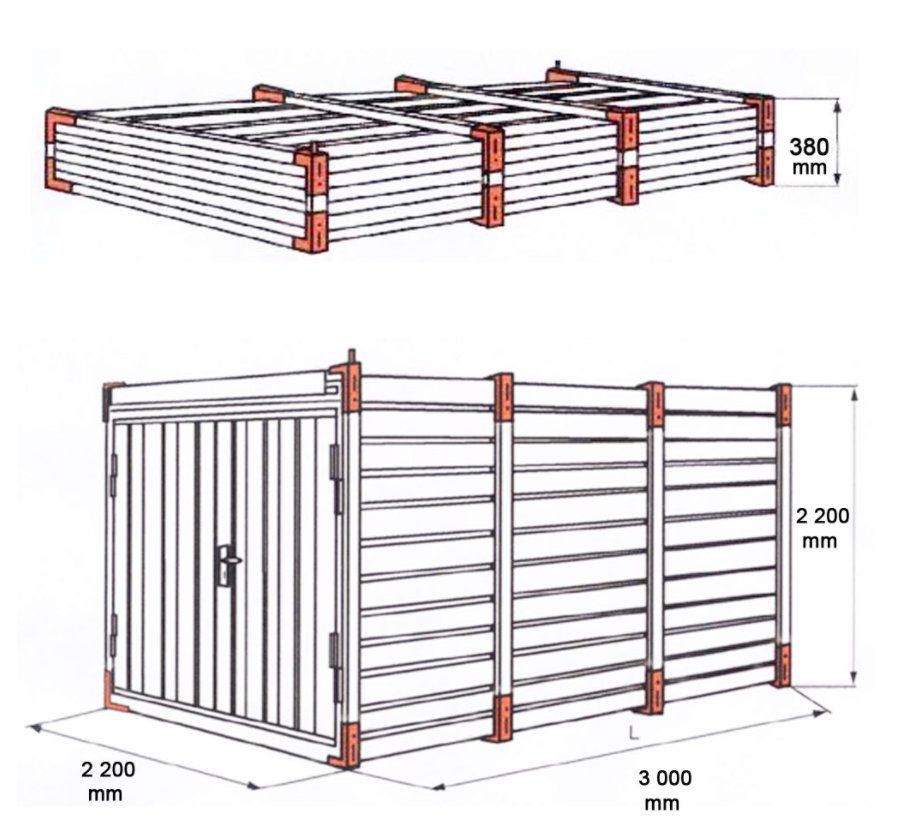 Contenitori edile: ✅ 3m Lagercontainer in Anthrazit Grau / Material- Container – Nuovo e nell'imballaggio originale da Zürich venduto da max_82mz 3