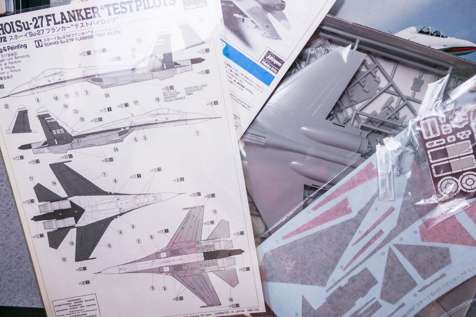 Kit di costruzioni: Bausatz Sukhoi Su-27 Flanker 'Test Pilots' – Nuovo e nell'imballaggio originale da Abtwil AG venduto da Hotair 1