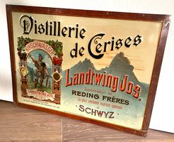 altes Blechschild "Distillerie de Cerises Landtwing Jos"