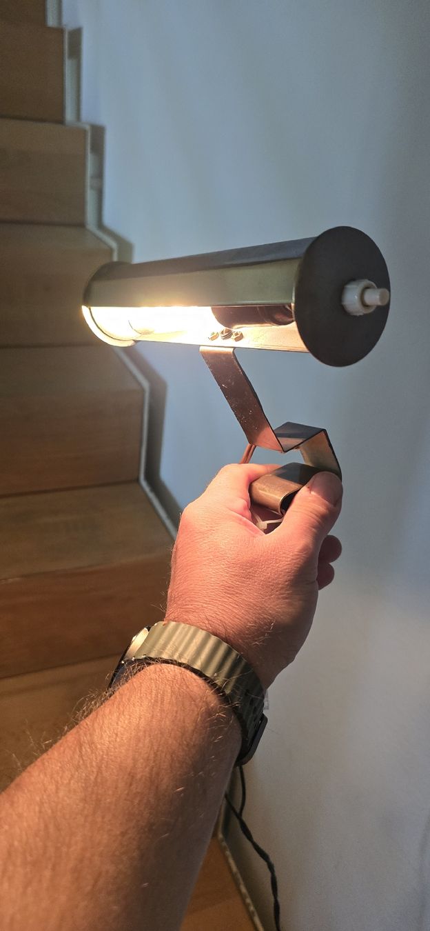 Lampade: Vintage Klemmleuchte,  Alte Bilderlampe  Messing – Usato da Basel venduto da Jcva 7