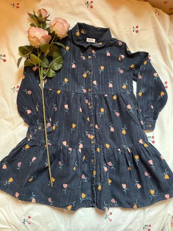 Orchestra blue floral dress age 8 (128cm)