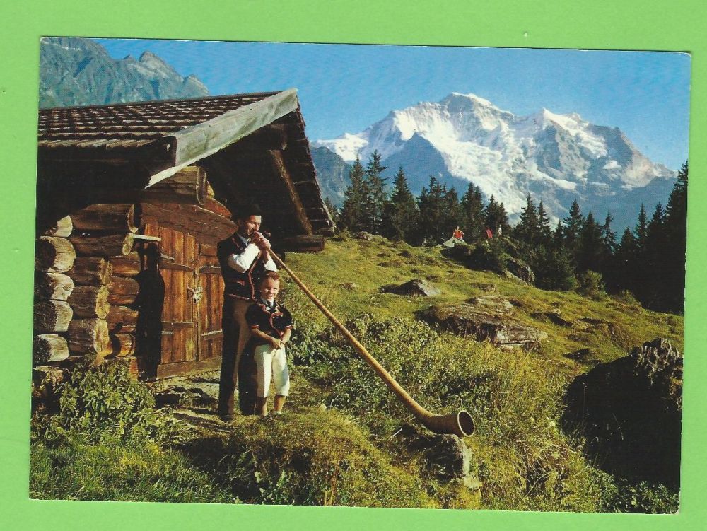 Cartes postales: Wengen Alphornbläser – D'occasion à Zürich par t24_de