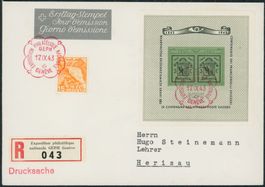 1943 - Genf - Naba - Block - Ersttagsbrief FDC ET - Gaudard