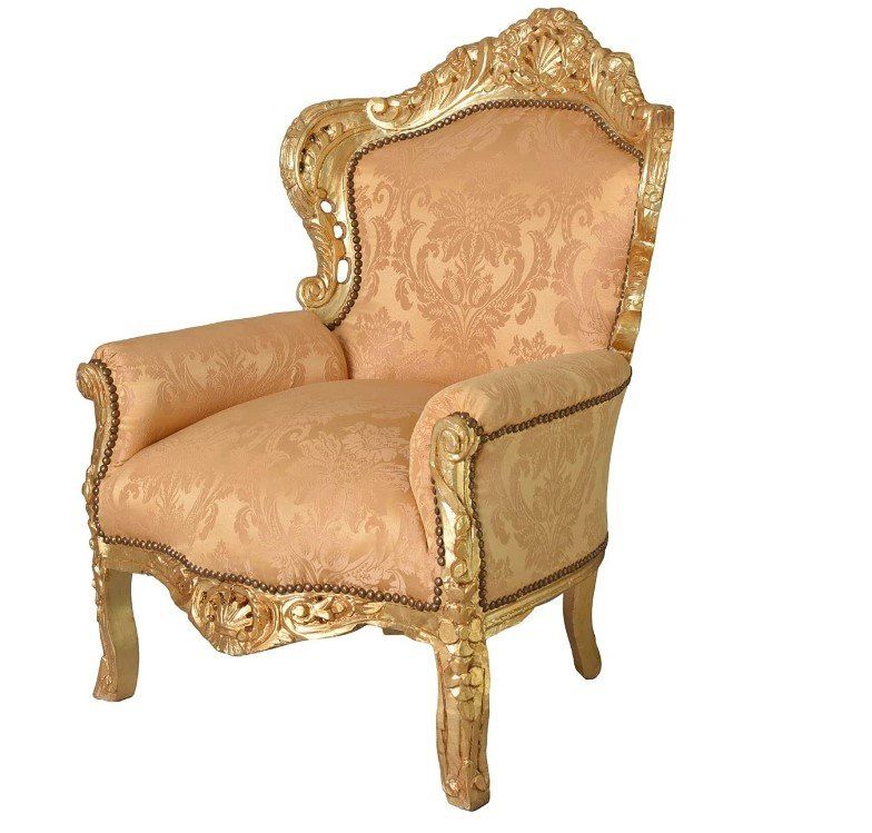 Casa Padrino Antik Stil Barock Wohnzimmer Sessel Al Capone Bordeaux Gold Limited Edition 100142 52294