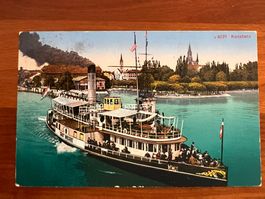 Postkarte Schiff Bregenz in Konstanz 1917  (P281)